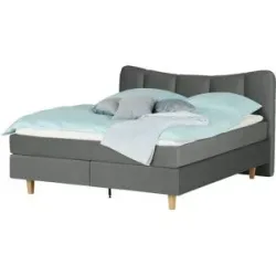 Höffner Boxspringbett  Dalur ¦ grau ¦ Maße (cm): B: 160 H: 110