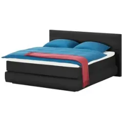 Wohnwert Boxspringbett  Dormian Bolge Low ¦ schwarz ¦ Maße (cm): B: 180 H: 102
