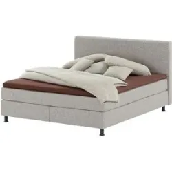 Wohnwert Boxspringbett  Dormian Boro ¦ grau ¦ Maße (cm): B: 140 H: 112