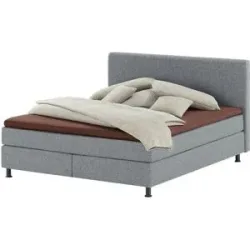 Wohnwert Boxspringbett  Dormian Boro ¦ grau ¦ Maße (cm): B: 200 H: 112