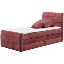 uno Boxspringbett mit Bettkasten Kosmo ¦ rot ¦ Maße (cm): B: 123 H: 113