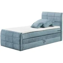 uno Boxspringbett mit Bettkasten Kosmo ¦ blau ¦ Maße (cm): B: 123 H: 113