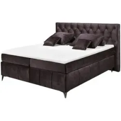 meinBett Boxspringbett  Pembroke ¦ lila/violett ¦ Maße (cm): B: 200 H: 121