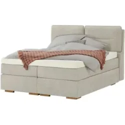 Wohnwert Boxspringbett mit Bettkasten Dormian Besta ¦ beige ¦ Maße (cm): B: 200