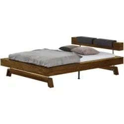 HASENA Massivholzbett  Inca ¦ braun ¦ Maße (cm): B: 228 H: 74