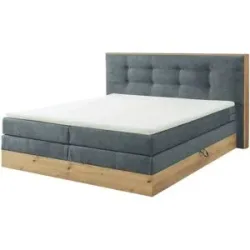 uno Boxspringbett mit Bettkasten Nox ¦ grau ¦ Maße (cm): B: 205 H: 114