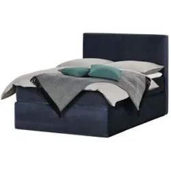 Boxspringbett  Boxi Classic ¦ blau ¦ Maße (cm): B: 140 H: 125