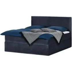 Boxspringbett 180 x 200 cm  Boxi Classic ¦ blau ¦ Maße (cm): B: 180 H: 125