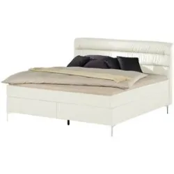 Höffner Boxspringbett  Lina ¦ weiß ¦ Maße (cm): B: 148 H: 122