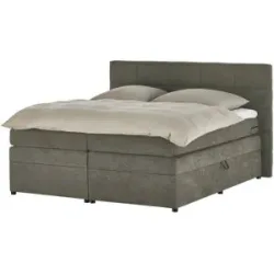 Höffner Boxspringbett mit Bettkasten Suffolk ¦ braun ¦ Maße (cm): B: 204 H: 124