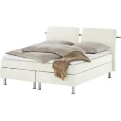 Höffner Boxspringbett  Krom ¦ weiß ¦ Maße (cm): B: 212 H: 122