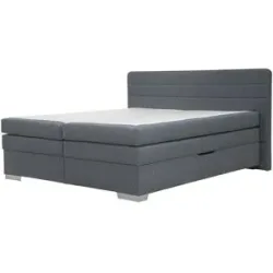 Höffner Boxspringbett mit Bettkasten Hackney ¦ blau ¦ Maße (cm): B: 201 H: 109