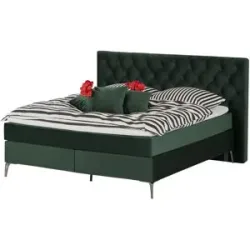 Wohnwert Boxspringbett  Laesa ¦ grün ¦ Maße (cm): B: 160 H: 122