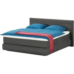 Wohnwert Boxspringbett  Dormian Bolge Low ¦ grau ¦ Maße (cm): B: 220 H: 102
