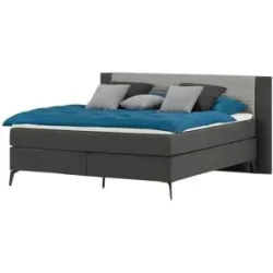 Höffner Boxspringbett  Synda ¦ grau ¦ Maße (cm): B: 160 H: 107