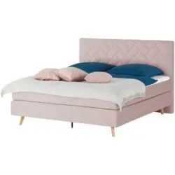 Höffner Boxspringbett  Weave ¦ rosa/pink ¦ Maße (cm): B: 140 H: 122