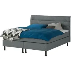 Höffner Boxspringbett  Lina ¦ grau ¦ Maße (cm): B: 164 H: 122
