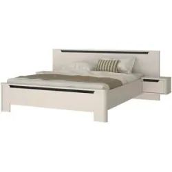 Höffner Bettanlage  Santori ¦ creme ¦ Maße (cm): B: 274 H: 93,4