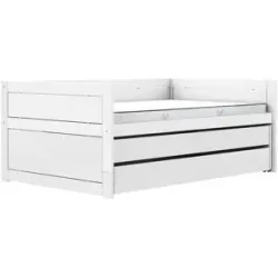 Lifetime Kojenbett mit Gästebett und Stauraum 120cm  Basis ¦ weiß ¦ Maße (cm):