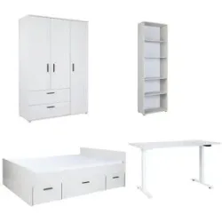 Höffner Jugendzimmer 4er-Set  Mathea ¦ holzfarben ¦ Maße (cm): B: 532 H: 188