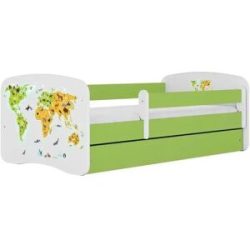 Höffner Bett  Weltkarte ¦ grün ¦ Maße (cm): B: 80 H: 61