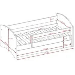 Höffner Bett  Waschbär ¦ blau ¦ Maße (cm): B: 80 H: 61