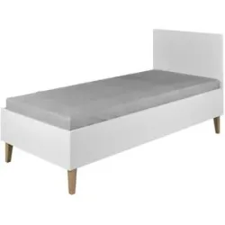 Höffner Bett  Kubi ¦ weiß ¦ Maße (cm): B: 84 H: 92