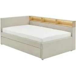 Höffner Polsterbett  Uno ¦ beige ¦ Maße (cm): B: 142 H: 91