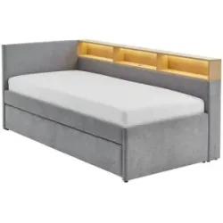 Höffner Polsterbett  Uno ¦ grau ¦ Maße (cm): B: 142 H: 91