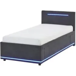 Höffner Polsterbett  Light ¦ grau ¦ Maße (cm): B: 98 H: 90