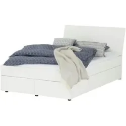 Höffner Bett  Canzo ¦ weiß ¦ Maße (cm): B: 126,4 H: 99 T: 202.2