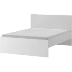 Höffner Bett  Marlow ¦ weiß ¦ Maße (cm): B: 125,3 H: 87,5 T: 204.9