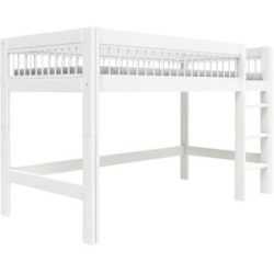 Lifetime Halbhohes Bett mit gerader Leiter  Breeze ¦ weiß ¦ Maße (cm): B: 102 H: