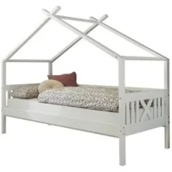 Höffner Hausbett  Susa ¦ weiß ¦ Maße (cm): B: 98 H: 170