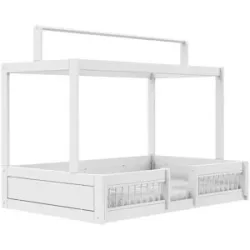 Lifetime Hausbett  Montessori ¦ weiß ¦ Maße (cm): B: 132 H: 47