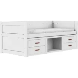 Lifetime Kojenbett mit Regalen  Basis ¦ weiß ¦ Maße (cm): B: 207 H: 83 T: 102.0