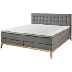 uno Boxspringbett  Westwood ¦ grau ¦ Maße (cm): B: 180 H: 109
