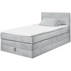 Höffner Boxspringbett  Lumb ¦ grau ¦ Maße (cm): B: 141 H: 107 T: 209.0