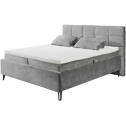 Höffner Boxbett  Toddington ¦ grau ¦ Maße (cm): B: 200 H: 122 T: 221.0