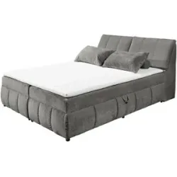 Höffner Boxbett  Vauxhall ¦ grau ¦ Maße (cm): B: 183 H: 105 T: 235.0