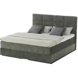 Wohnwert Boxspringbett  Rist ¦ grün ¦ Maße (cm): B: 182 H: 127