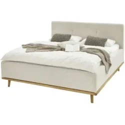 Musterring Polsterbett mit Bettkasten Delphi Cord ¦ beige ¦ Maße (cm): B: 198 H:
