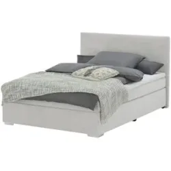 Höffner Boxbett Cord  Härtegrad H3  140x200 cm Moseley ¦ grau ¦ Maße (cm): B: 147 H: 104