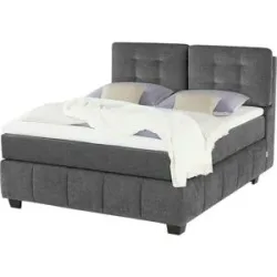 Jette Home Boxspringbett  Jette Pillow ¦ grau ¦ Maße (cm): B: 202 H: 140,5