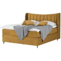 Kings and Queens Boxspringbett  Uldur ¦ gelb ¦ Maße (cm): B: 194 H: 122