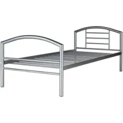 Höffner Metallbett  Karina ¦ grau ¦ Maße (cm): B: 97 H: 79