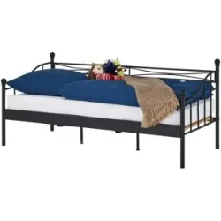 Höffner Metallbett-Gestell  Luisa ¦ schwarz ¦ Maße (cm): B: 98 H: 92