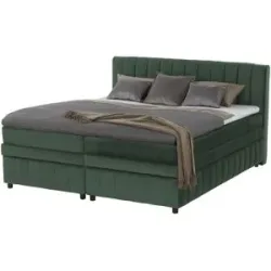 Höffner Boxbett mit Bettkasten Bruno ¦ grün ¦ Maße (cm): B: 166 H: 106