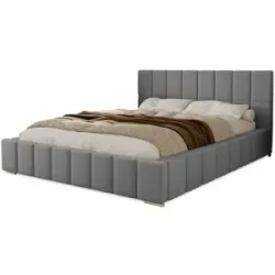 Höffner Polsterbett mit Stauraum  Ayr ¦ grau ¦ Maße (cm): B: 135 H: 100