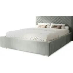Höffner Polsterbett mit Stauraum Aberfeldy ¦ silber ¦ Maße (cm): B: 195 H: 100